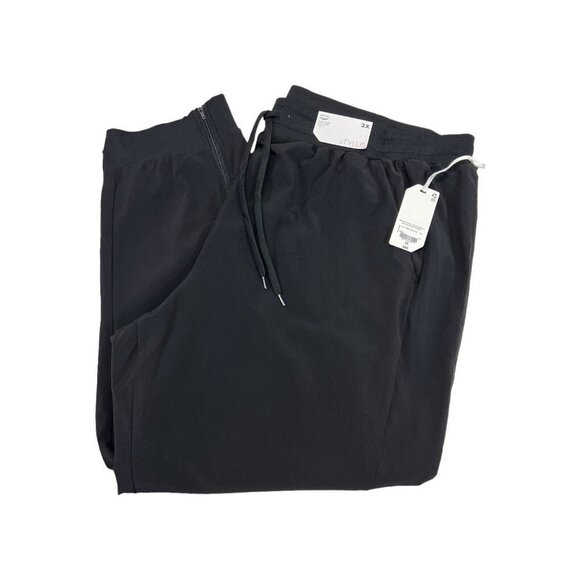 Stylus Womens 3X Mid Rise Jogger Black 4 Way Stretch Feather Weight Quick Dri - Picture 1 of 9